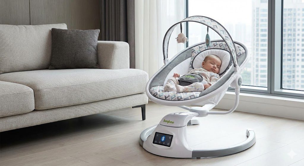 Top 10 Best Baby Rocking Chairs in India 2026: The Ultimate Buying Guide 9 Baybee electric baby swing and rocker combo with modern features