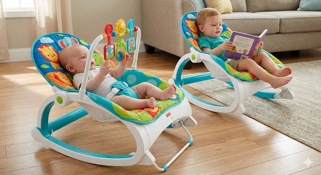 Top 10 Best Baby Rocking Chairs in India 2026: The Ultimate Buying Guide 6 Fisher-Price convertible baby rocker for infants and toddlers