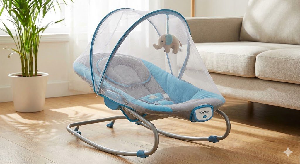 Top 10 Best Baby Rocking Chairs in India 2026: The Ultimate Buying Guide 12 Infantso Baby Rocker with mosquito net attached