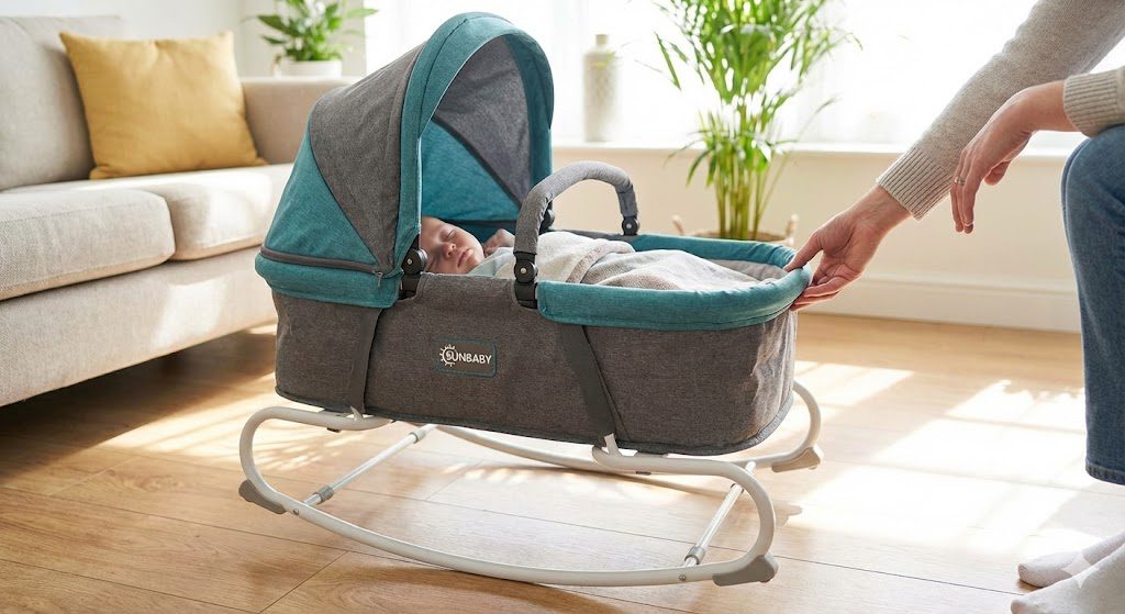 Top 10 Best Baby Rocking Chairs in India 2026: The Ultimate Buying Guide 13 SUNBABY multipurpose carry cot and bouncer for babies