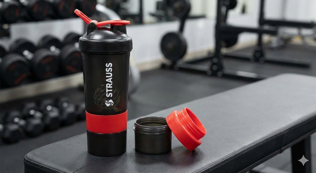 Top 10 Best Shaker Bottles in India 2026: The Ultimate Buyer's Guide 27 Strauss Spider gym shaker bottle India multi-compartment