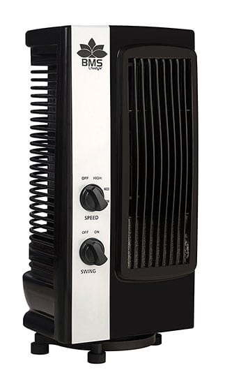 Bms Lifestyle Tf-101 Portable Mini Revolving & Oscillating Tower Fan