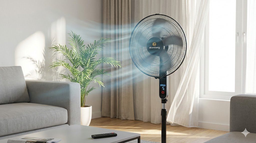Atomberg Renesa BLDC pedestal fan with remote control