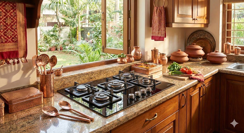 Best gas stoves in India displayed in a modern modular kitchen