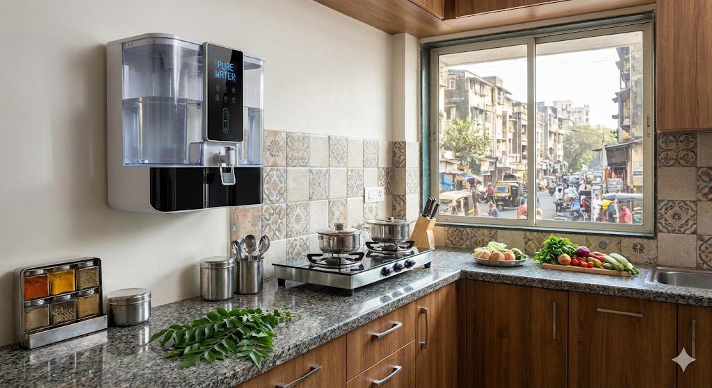 Best water purifier in India installed in a modern Indian kitchen