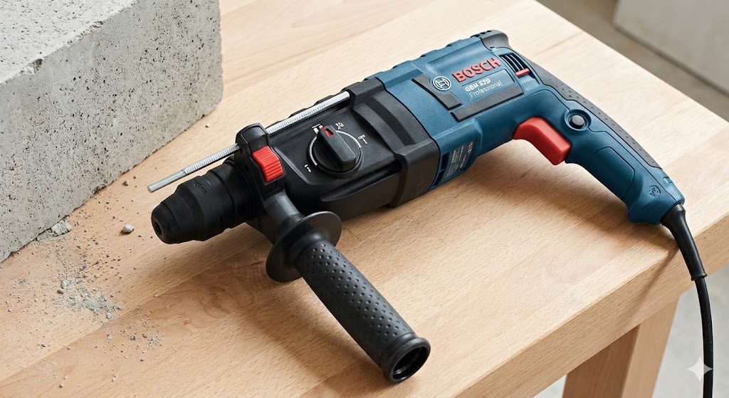 Bosch GBH 220 - Best rotary hammer drilling machine in India for concrete