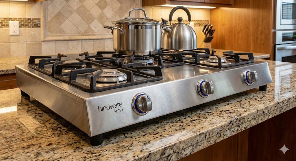 Hindware Armo 3 burner stainless steel gas stove durable design