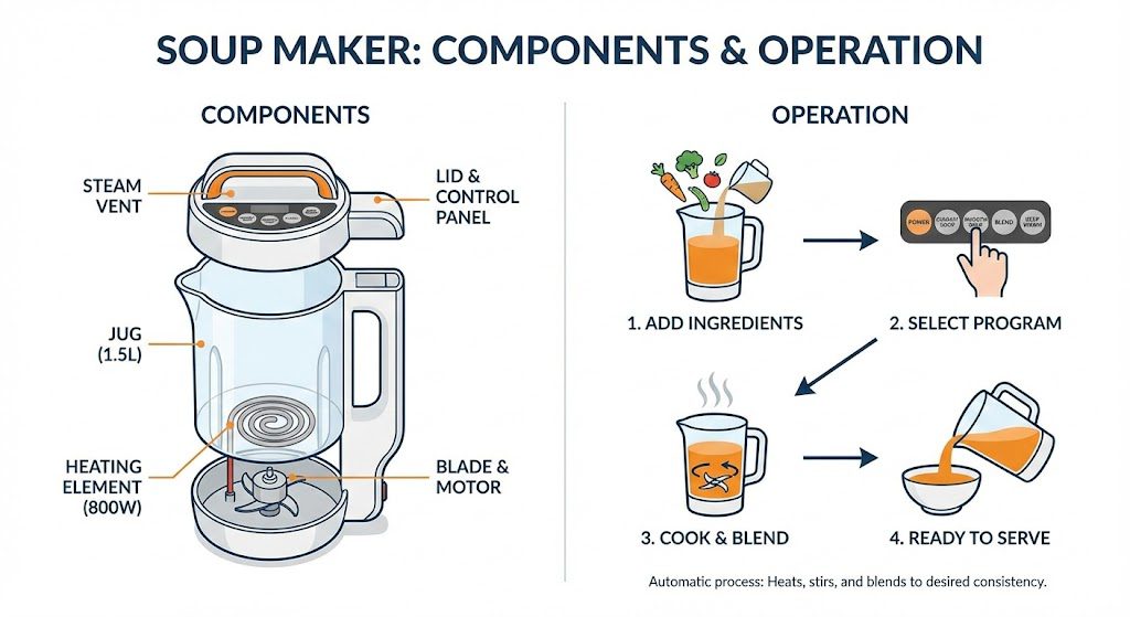 How soup maker works