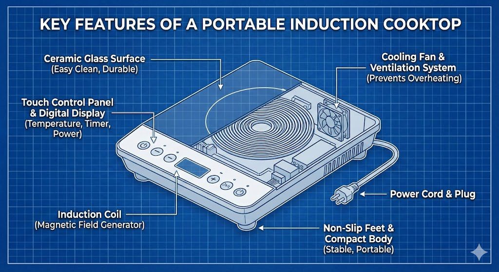 Key features to look for in portable induction cooktops