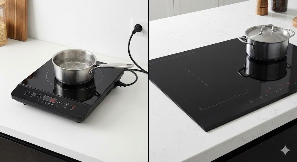 Portable vs built-in induction cooktop comparison