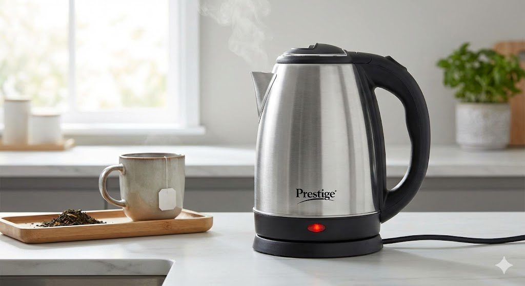 Prestige PKOSS 1.5L silver stainless steel electric kettle