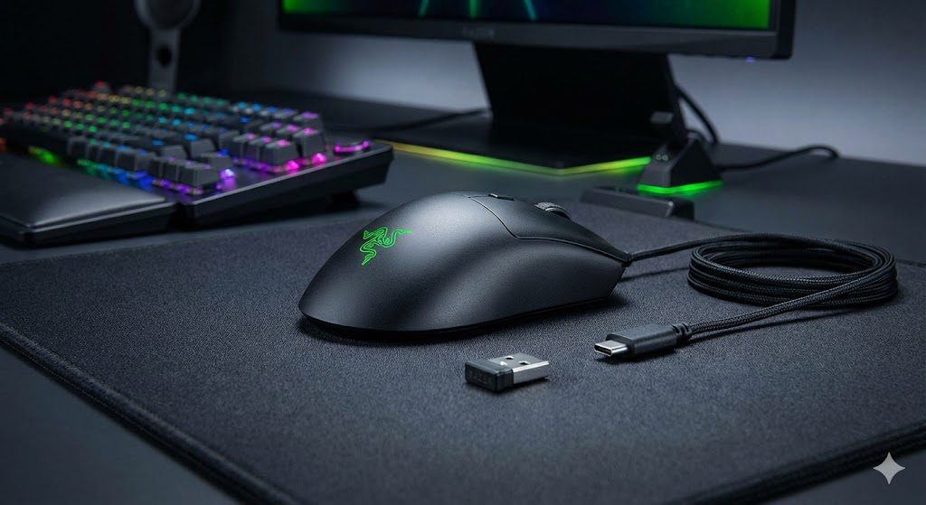 Razer DeathAdder V3 Pro ergonomic wireless gaming mouse