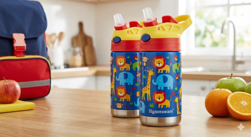Signoraware colorful stainless steel water bottle for children
