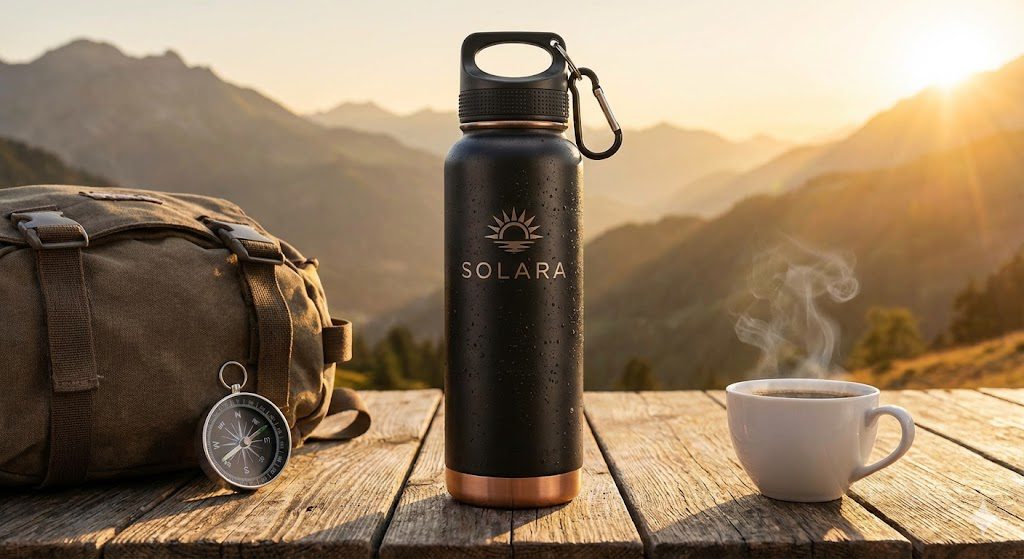 Solara premium vacuum insulated stainless steel water bottle