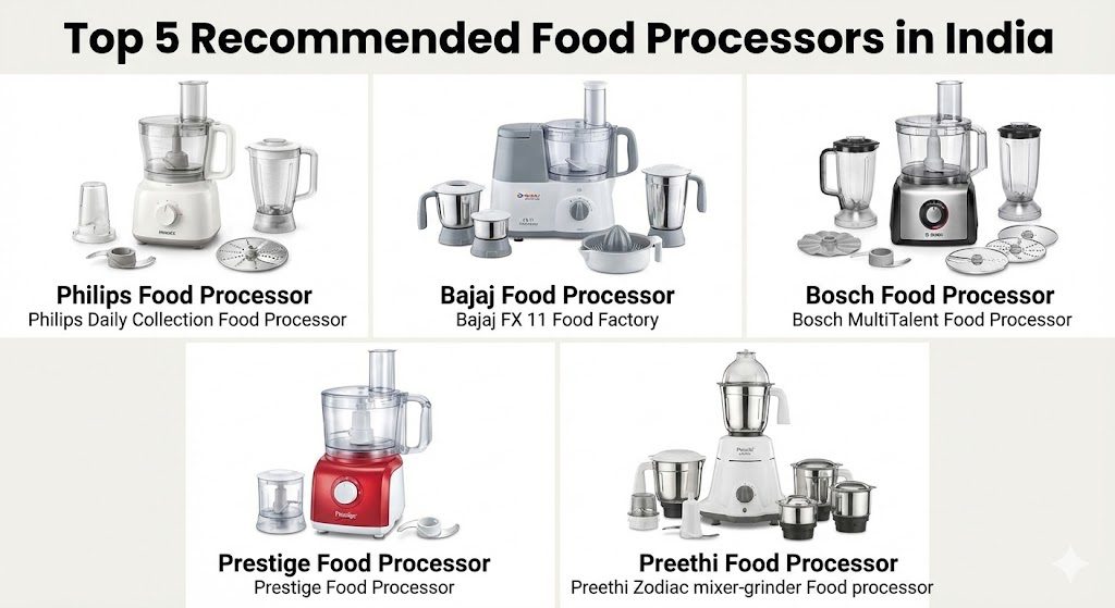 Top 5 recommended food processors